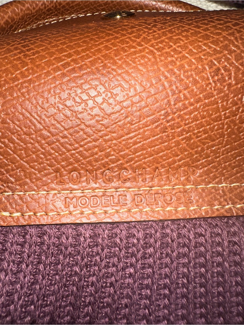 Longchamp Filt 1860 Mesh Net Tote with Leather Trim - Picture 7 of 8